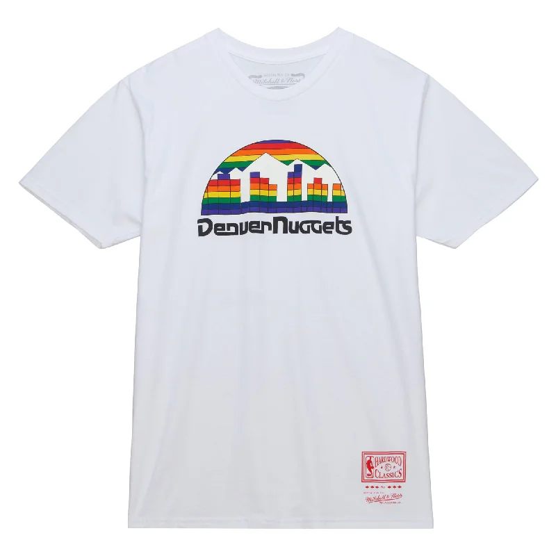 Nuggets Retro S/S Rainbow Skyline Tee - White