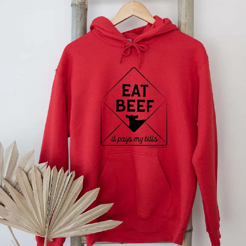 Eat Beef It Pays My Bills Hoodie (S-3XL) Unisex - Multiple Colors!