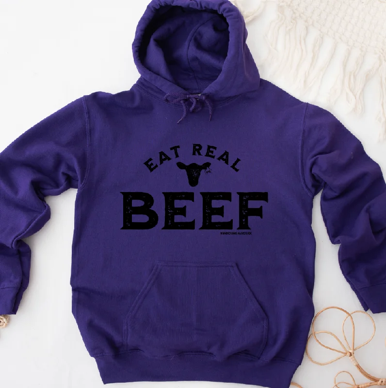 Eat Real Beef Hoodie (S-3XL) Unisex - Multiple Colors!