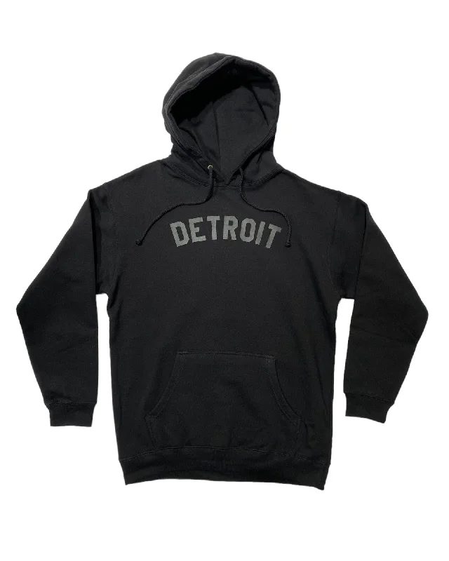 Ink Detroit -  Hoodie - Black on Black