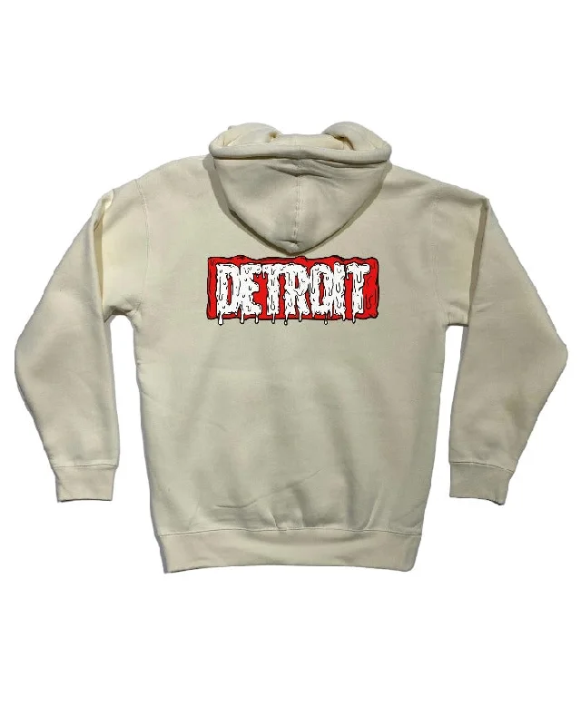 Ink Detroit - MARVELous DETROIT DRIP - Premium Heavyweight Hoodie - Bone