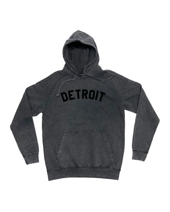 Ink Detroit Mineral Wash Hoodie - Black