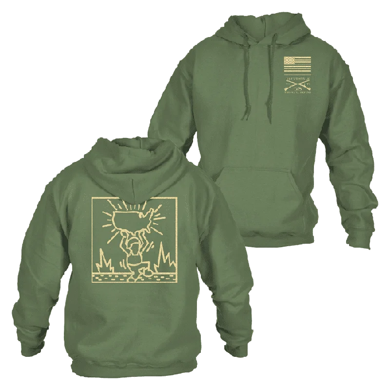 Lift The Nation Hoodie - Military Green