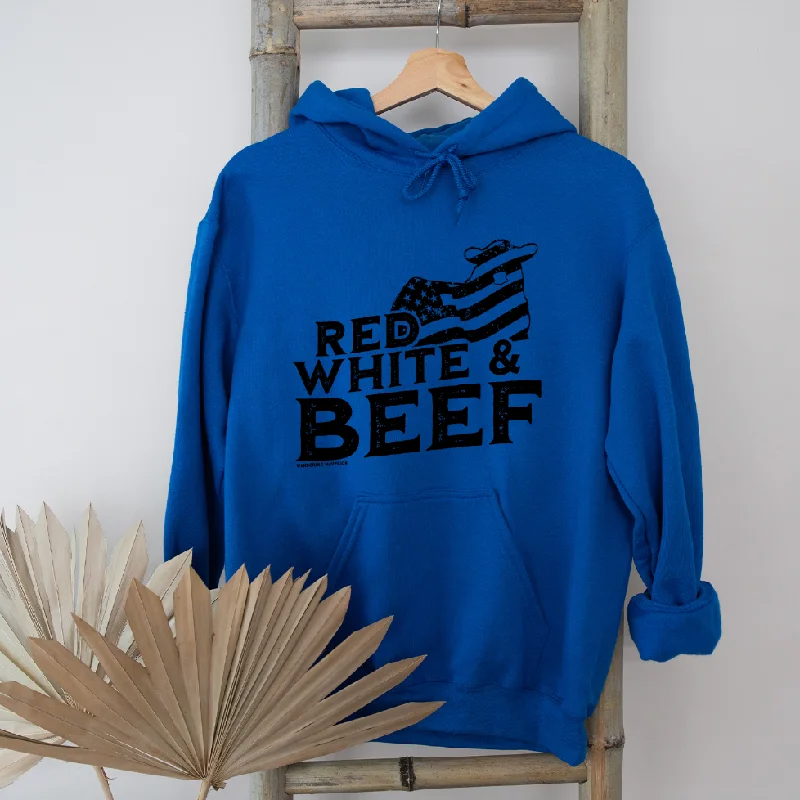 Red White & Beef BLACK INK Hoodie (S-3XL) Unisex - Multiple Colors!