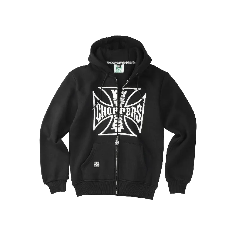 wcc og logo zip hoody - black