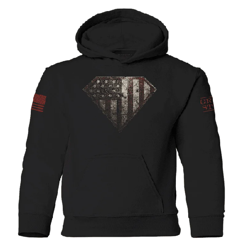 Youth Super Patriot Hoodie - Black