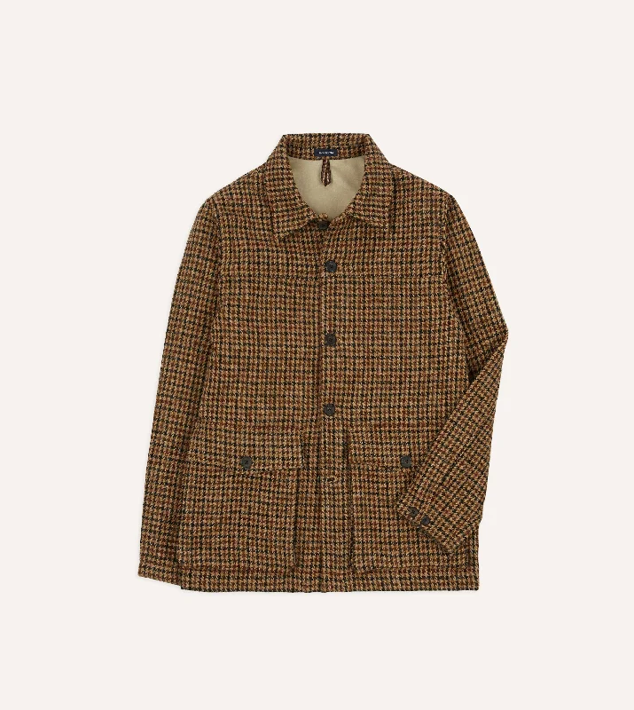 Houndstooth Check Harris Tweed Donkey Jacket