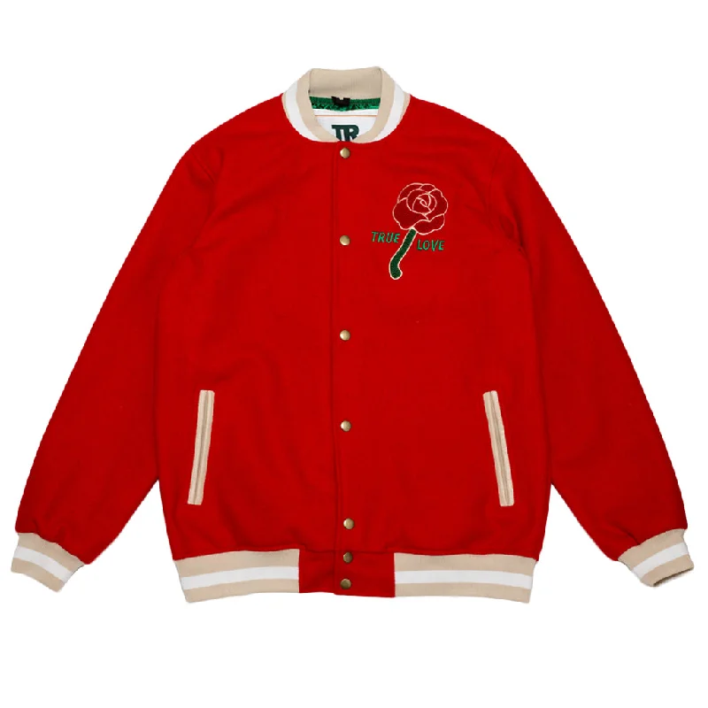 Men's True Loves Varsity Jacket Red