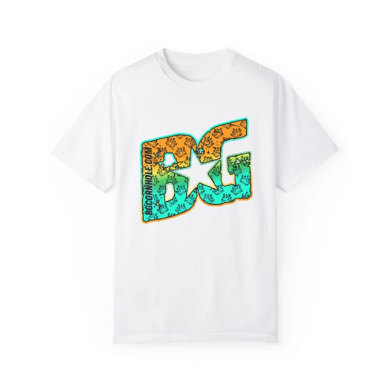 BG King Logo Comfort Colors Unisex Garment-Dyed T-shirt - Orange/Teal