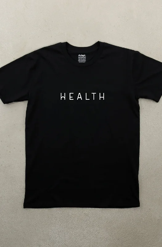 Health Is Wealth (Men's Black A1 Tee)