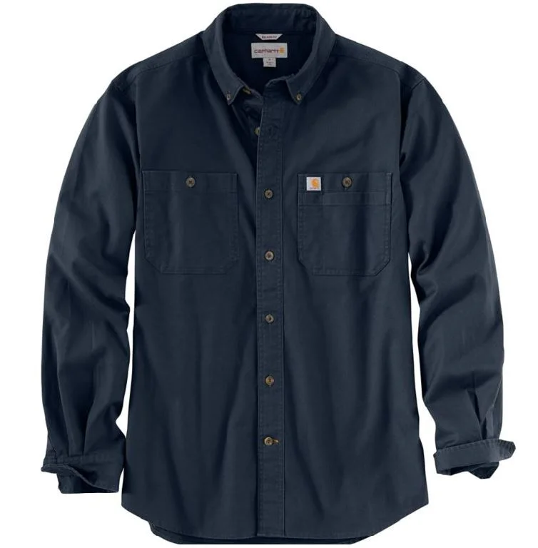 Men's Rugged Flex Relaxed Fit Midweight Canvas Long-Sleeve Shirt