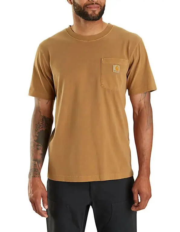 Relaxed Fit Lightweight Short-Sleeve Garment Dyed Pocket T-Shirt