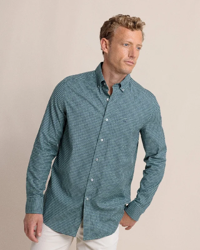 Shemwood Plaid Skipjack Long Sleeve Sport Shirt