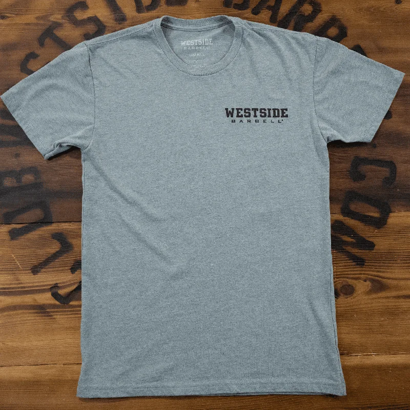 Westside Barbell Left Chest Logo T-shirt - Dark Heather Grey