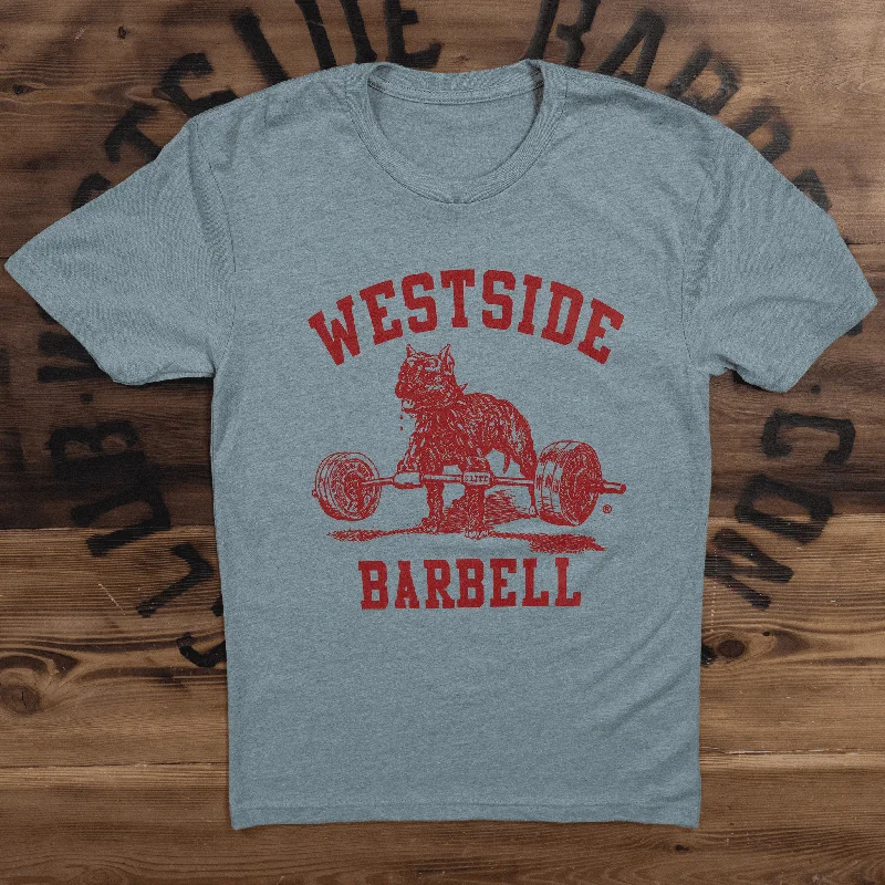 WSBB Mens Classic Gym T-shirt - Scarlet on Grey