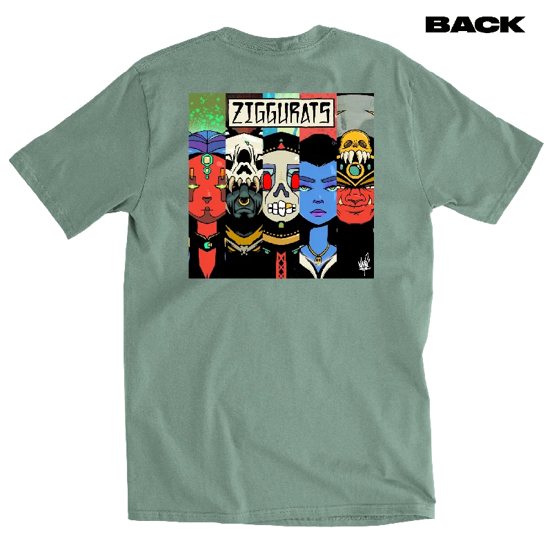 Ziggurats Sage Green Cover Tee