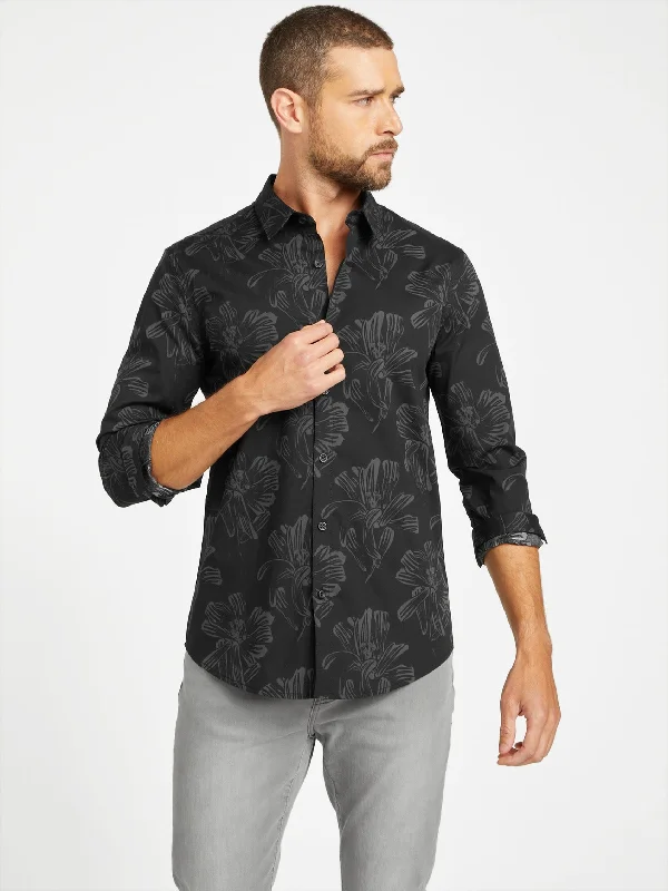 Hanez Long-Sleeve Floral Shirt