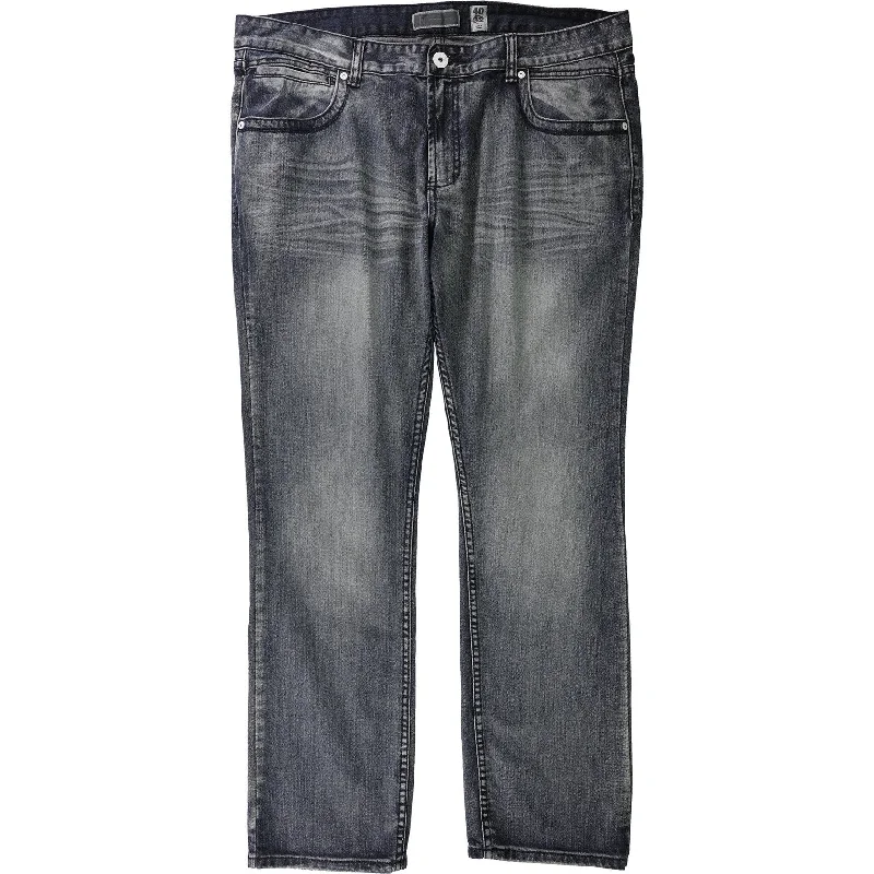 I-N-C Mens Berlin Faded Straight Leg Jeans, Blue, 30W x 30L - 30W x 30L