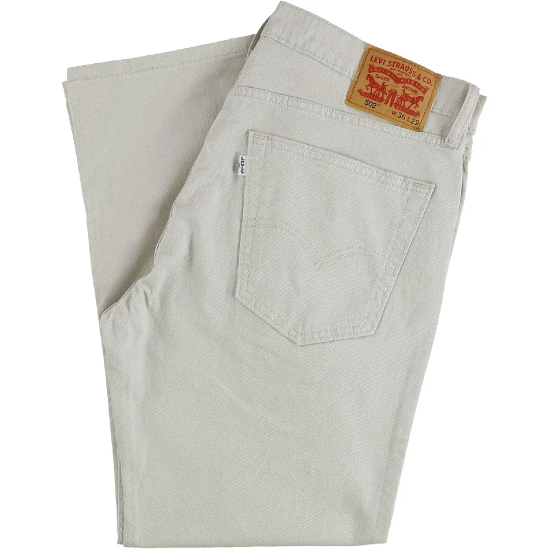 Levi's Mens 502 Twill Regular Fit Jeans, Beige, 36W x 29L - 36W x 29L