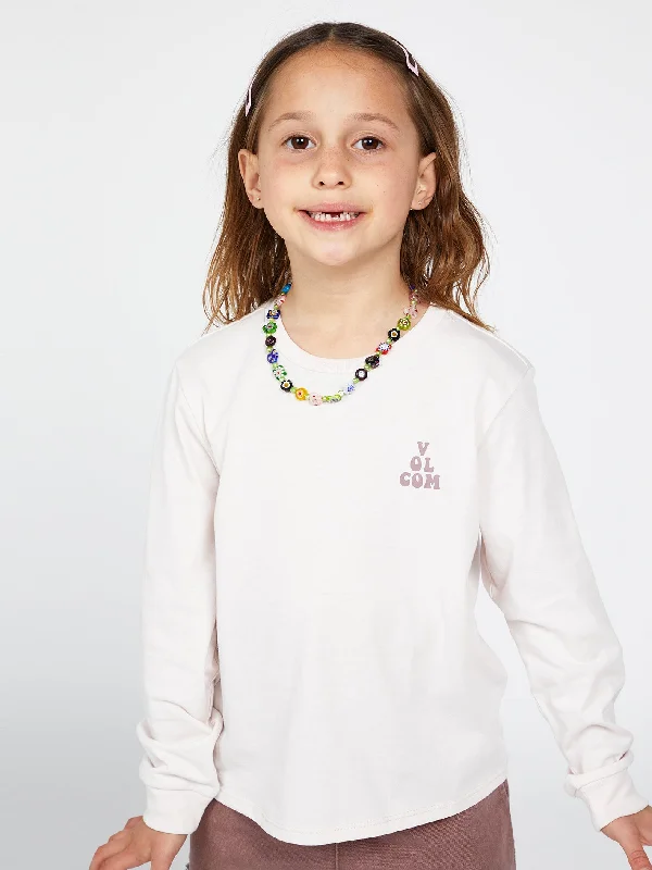 Girls Made From Stoke Long Sleeve Tee - Ash