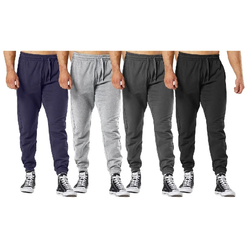 Mens Fleece Lined Sweatpants Jogger Soft Cozy Winter Casual Pants Elastic Waist