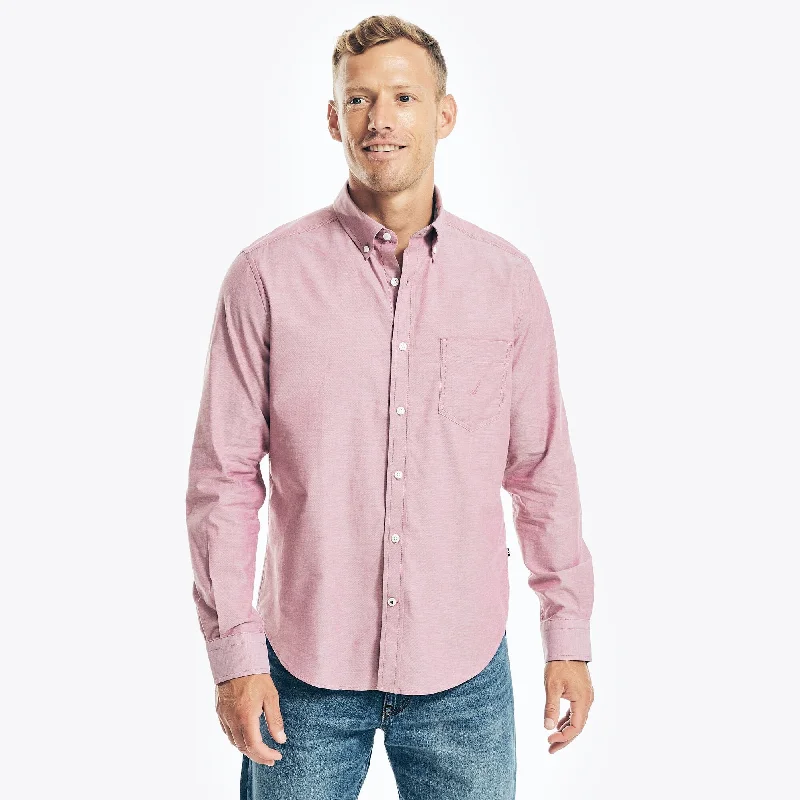 Nautica Mens Solid Oxford Shirt