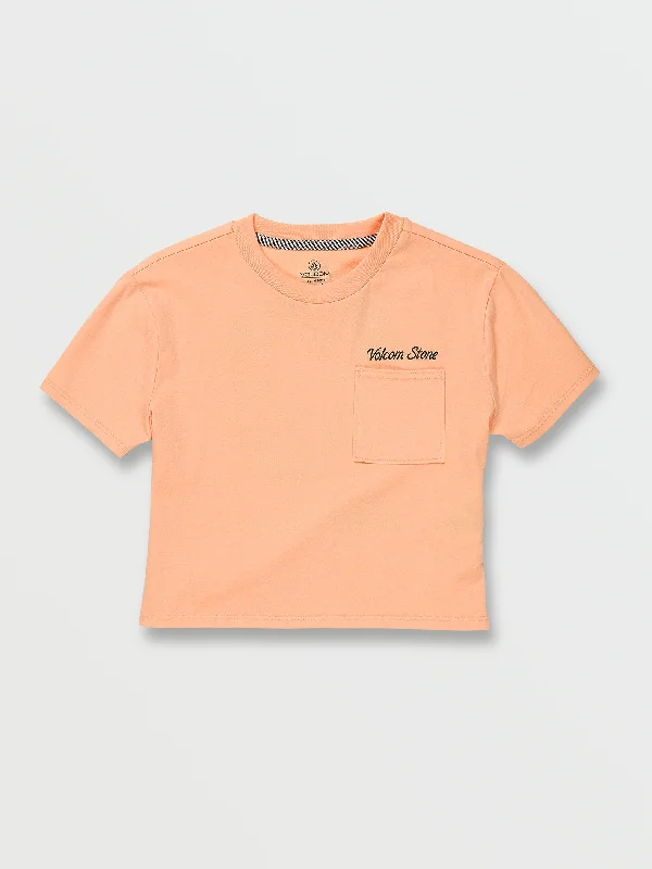 Girls Pocket Dial Tee - Melon