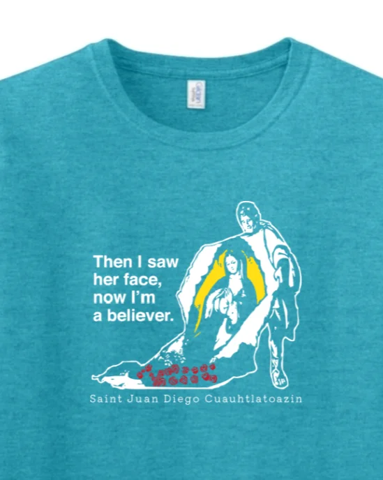 Then I Saw Her Face - St. Juan Diego Adult T-Shirt