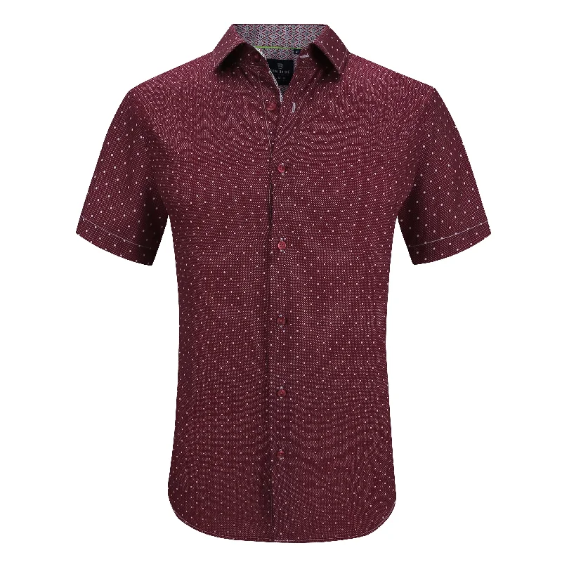 Tom Baine Slim Fit Short Sleeve Performance Stretch Button Down