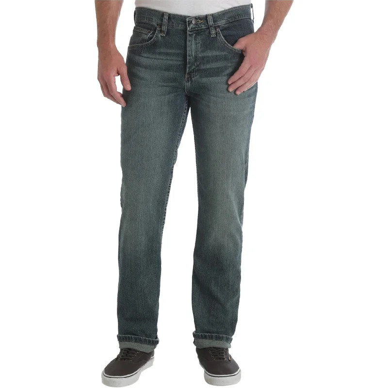 Wrangler Mens Advanced Comfort Straight Leg Jeans, Blue, 40W x 32L - 40W x 32L