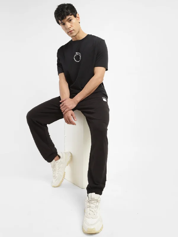 Men's Black Regular Fit Joggers