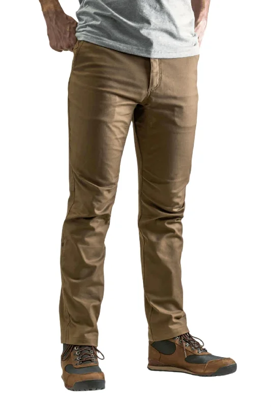 Men's Flex Canvas Pants - 32" Inseam In Brown