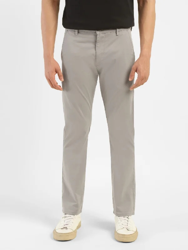 Men's Grey Slim Tapered Fit Chinos