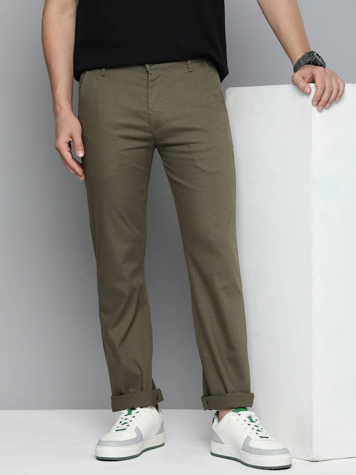 Men's Olive Slim Fit Chinos