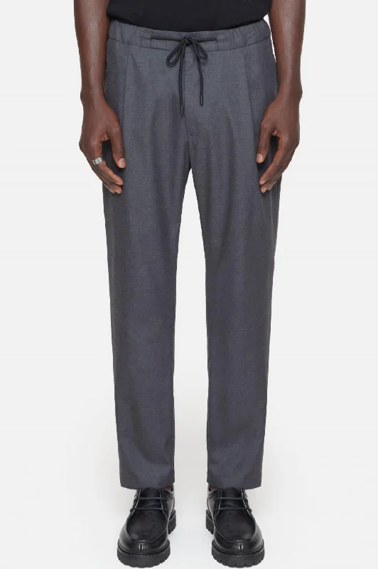 Vigo Tapered Pant In Dark Grey Melange