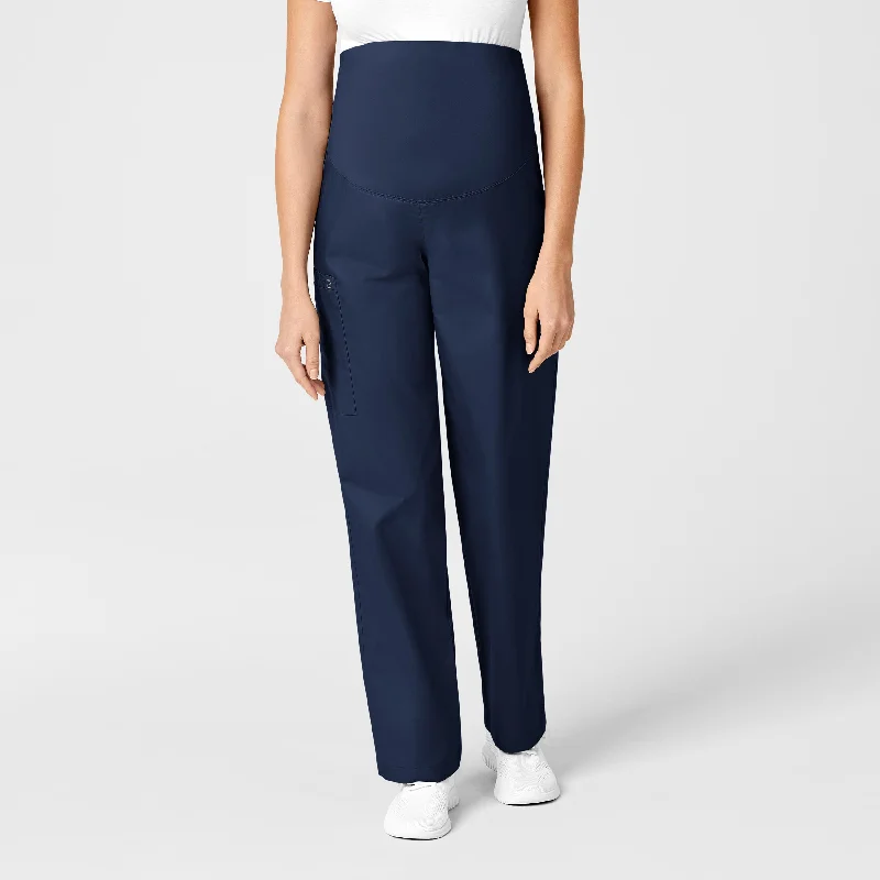 WonderWORK Maternity Cargo Scrub Pant - Navy