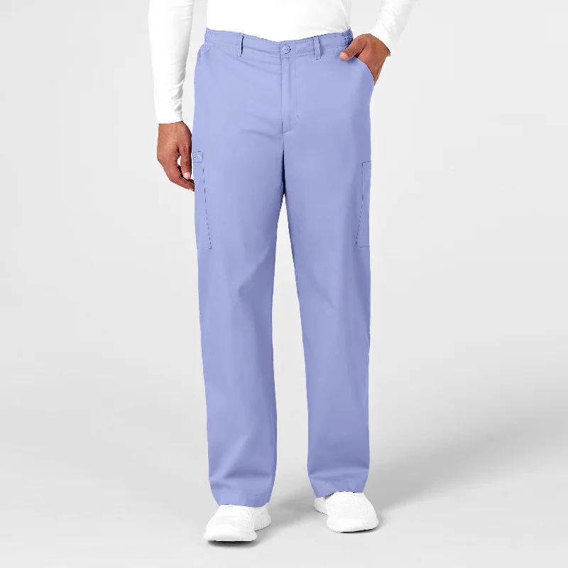 WonderWORK Men's Cargo Scrub Pant - Ceil Blue